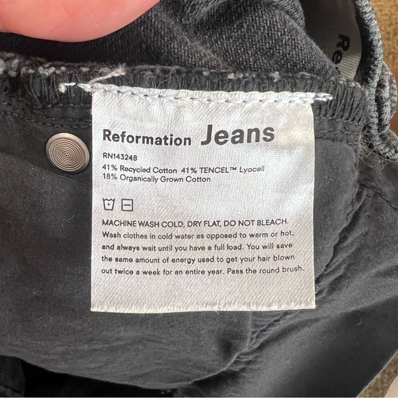 Reformation Straight Leg Raw Hem Jeans - Picture 4 of 5